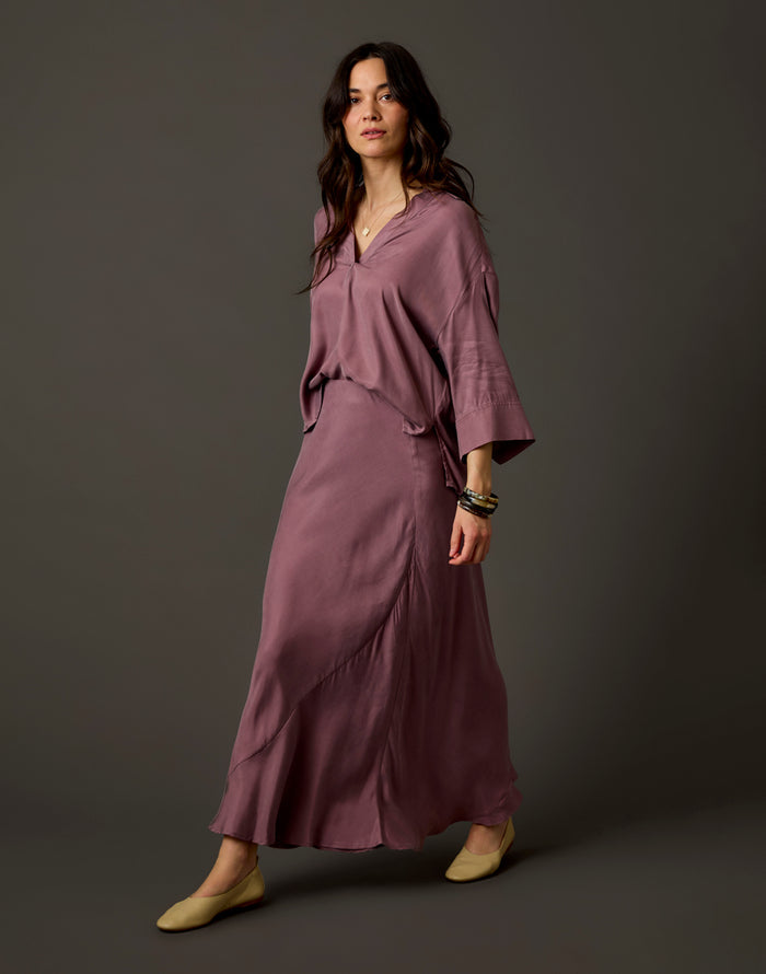 Tess Kindsilk Skirt: Rose Taupe