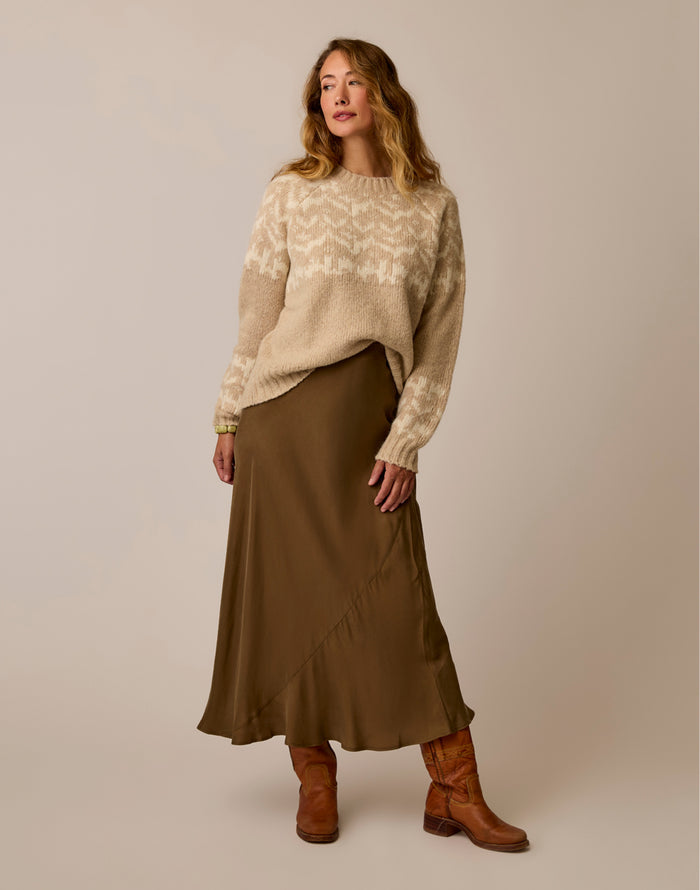 Tess Kindsilk Skirt: Teak