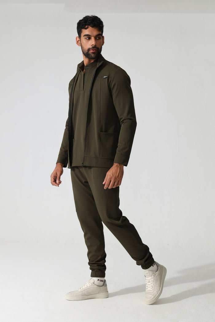 THE MENS MANDARIN LONGSLEEVE TOP - Greens Medi Scrubs South Africa - Premium Medical Uniforms & Apparel - Delivery Across SA