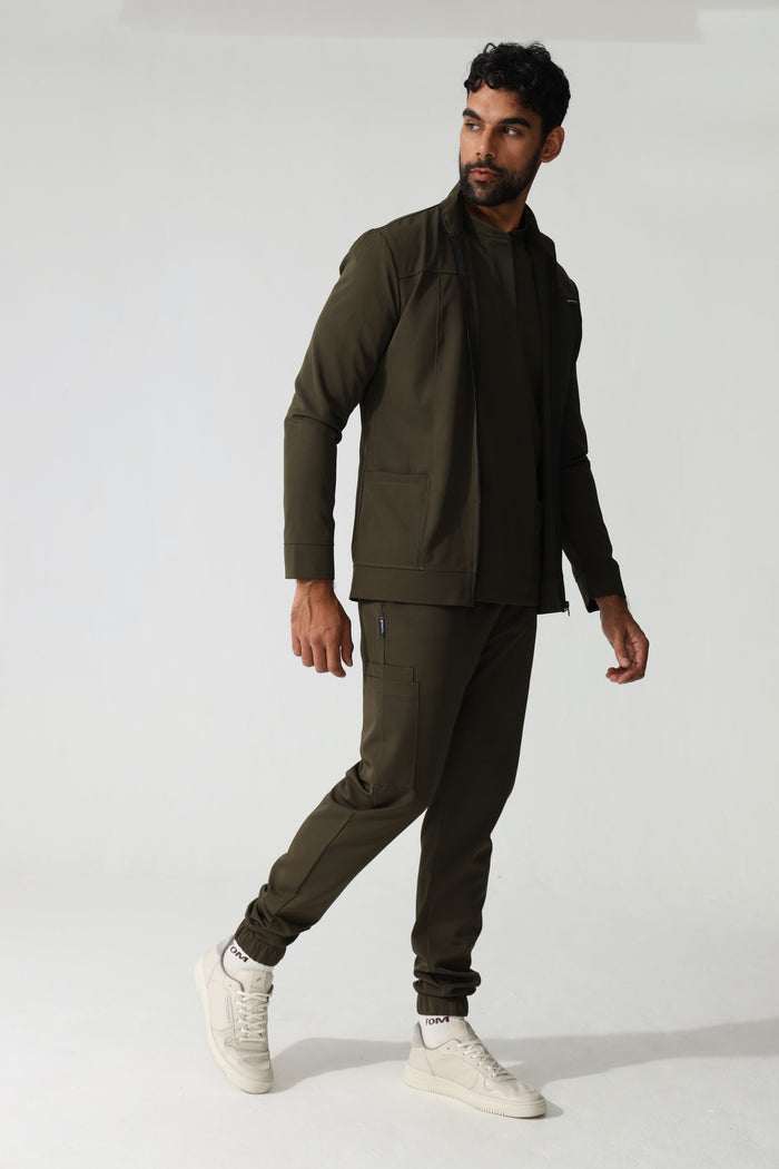 THE MENS MANDARIN LONGSLEEVE TOP - Greens Medi Scrubs South Africa - Premium Medical Uniforms & Apparel - Delivery Across SA