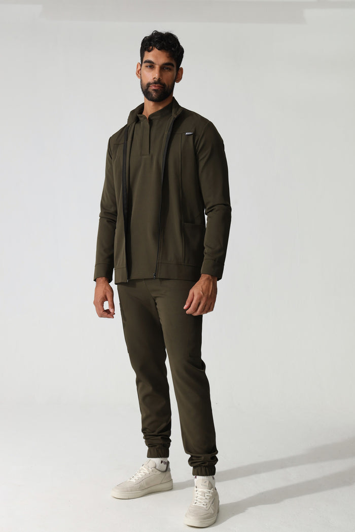 THE MENS MANDARIN LONGSLEEVE TOP - Greens Medi Scrubs South Africa - Premium Medical Uniforms & Apparel - Delivery Across SA
