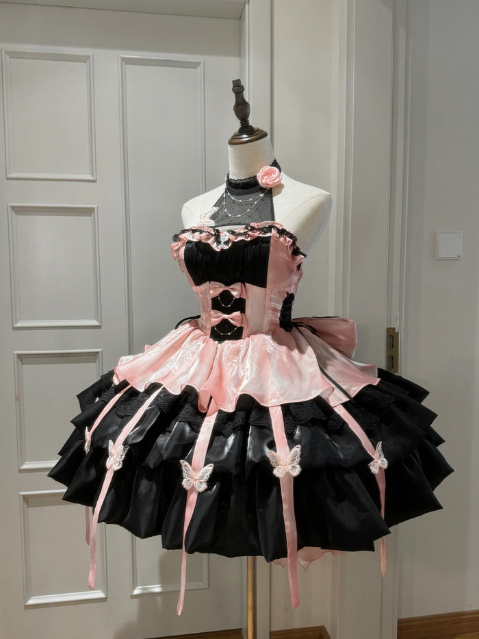 ♡ The Promise of Love ♡ - Black&Pink Dolly Dress Set