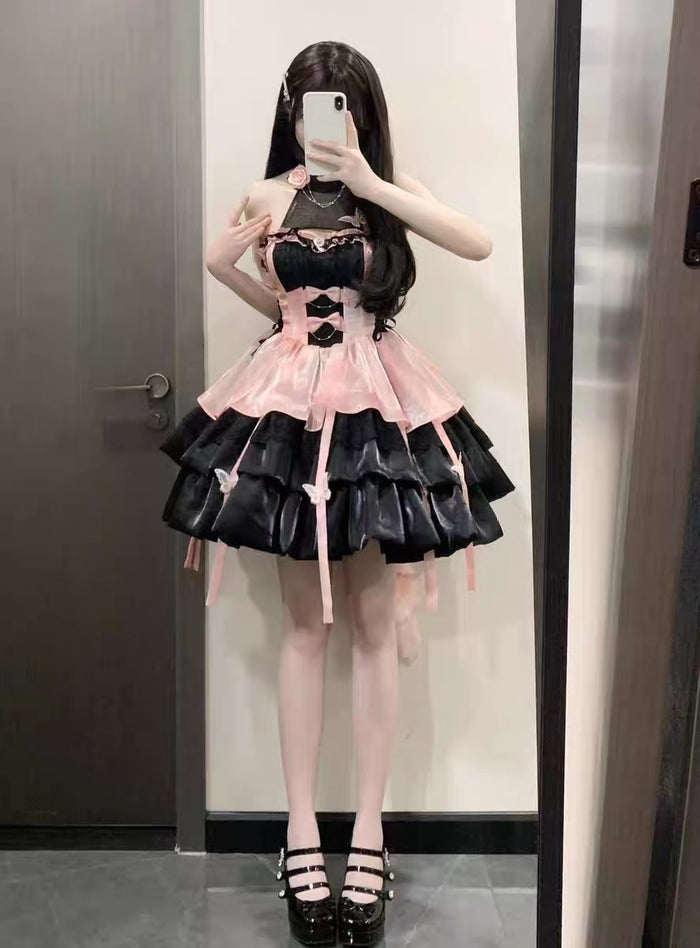 ♡ The Promise of Love ♡ - Black&Pink Dolly Dress Set