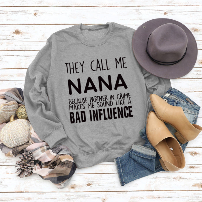 Grey sweater (black font) / S