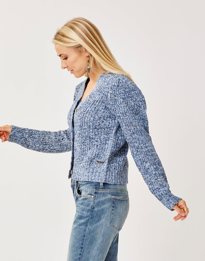 Tinsley Spacedye Sweater: Navy Multi - FINAL SALE