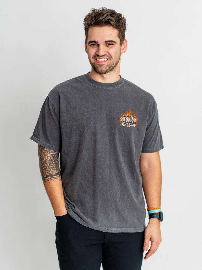 TRAIN FOR PAIN - “3 SKULL” PREMIUM T - SHIRT – T-Shirt – Dead Threads Apparel