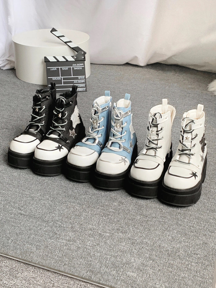 ♡ Transfer Student ♡ - Canvas Platform Bootie