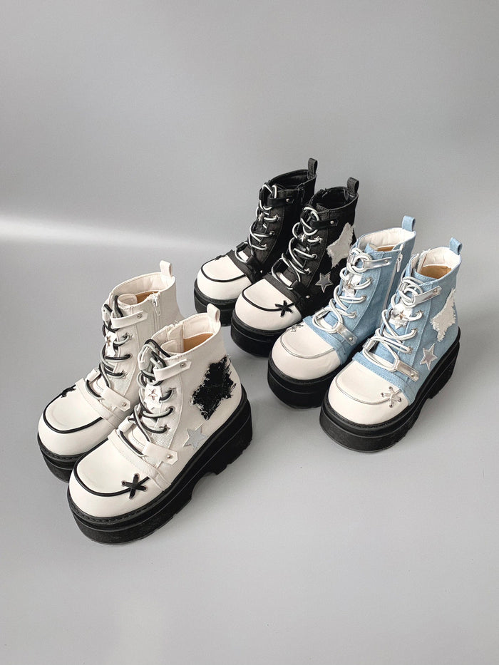 ♡ Transfer Student ♡ - Canvas Platform Bootie