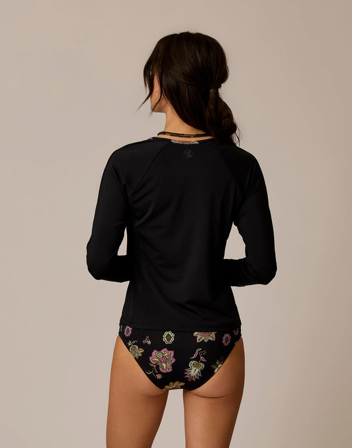 Trestle Sunshirt: Black w. Solstice