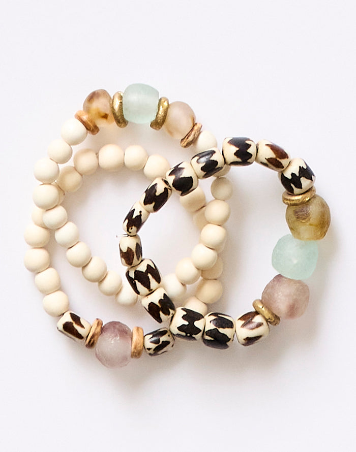Trio Stack Bracelet Set: Multi