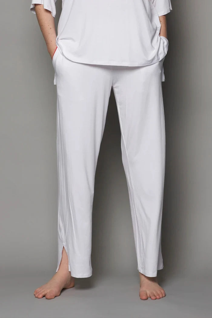 Unisex Bamboo Lounge Pants | White