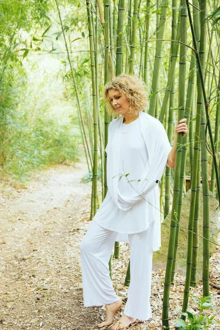 Unisex Bamboo Lounge Pants | White