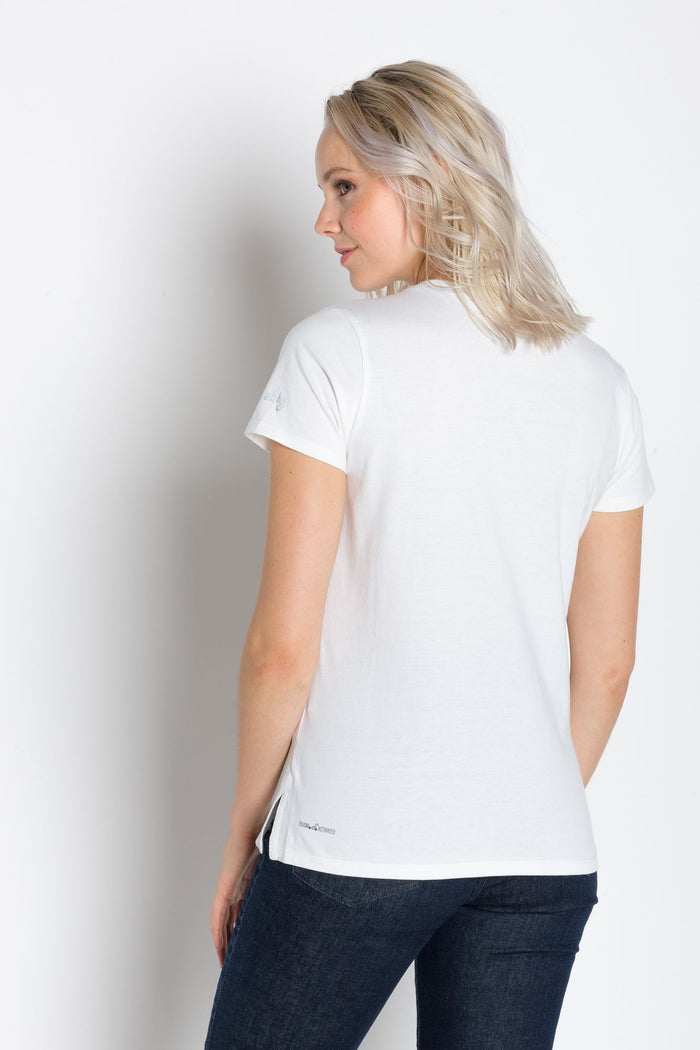 Vanessa Heavy Tee | Women's Anti-Stain Deep V-Neck T-Shirt