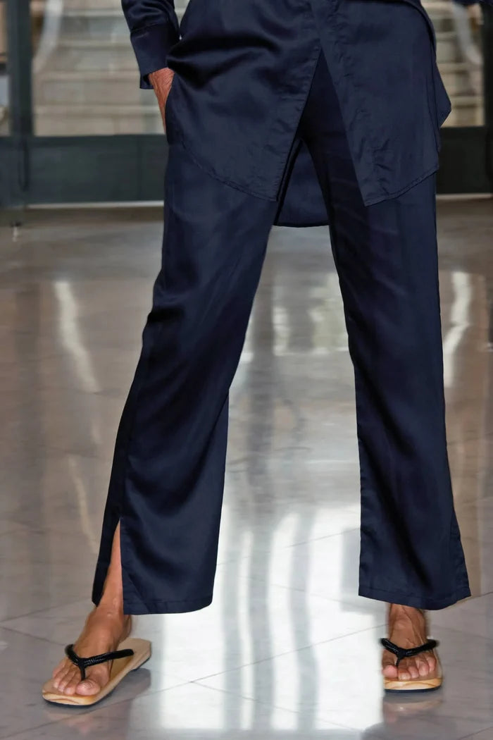 Vegan Silk Bamboo Pants | Black