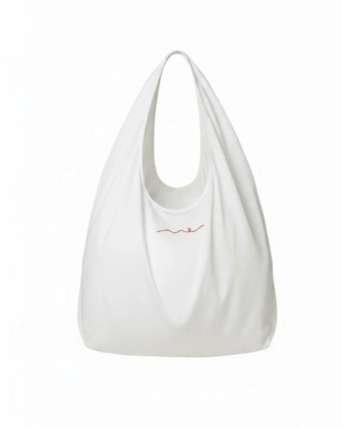 Vegan Silk Bamboo Shopper Bag | White