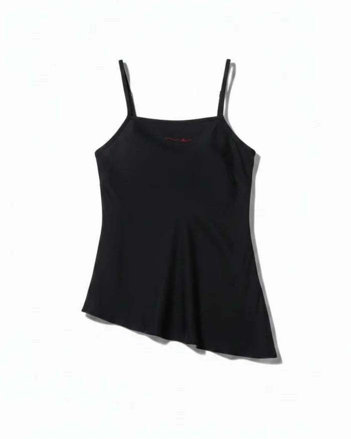 Vegan Silk Camisole Bias Top | Black