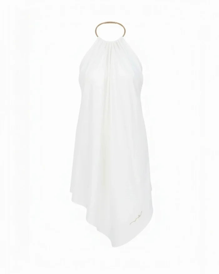 Vegan Silk Mini Dress | White