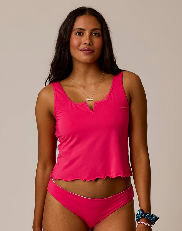 Vida Notchneck Tankini: Watermelon