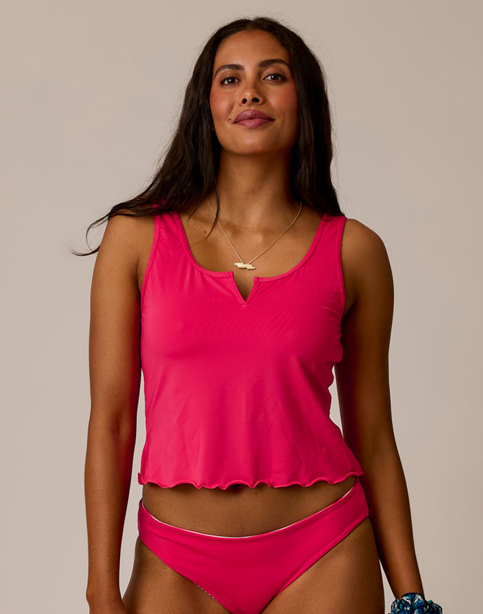 Vida Notchneck Tankini: Watermelon