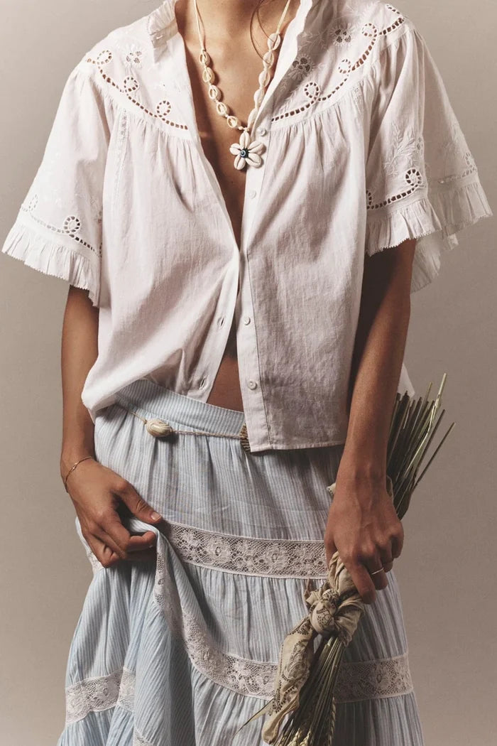 White Mae Shirt Shirts & Tops Xirena