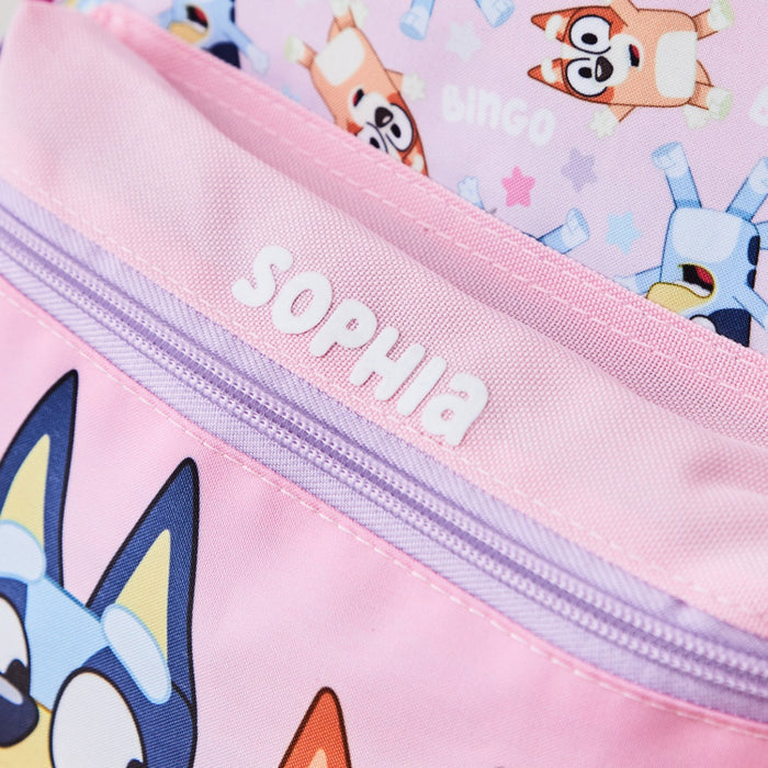 William Lamb Personalised Pink Bluey Backpack