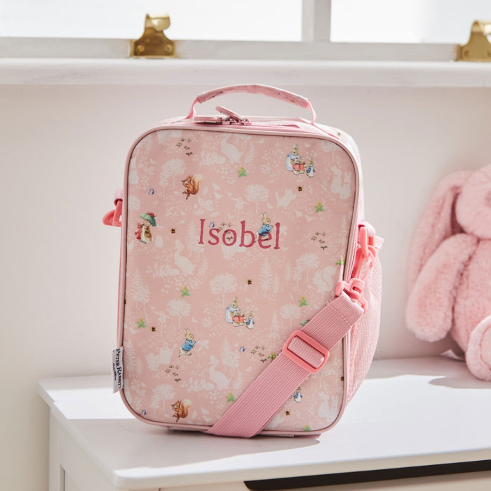 William Lamb Personalised Pink Flopsy Bunny Lunch Bag