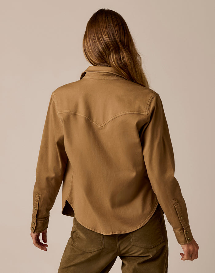 Willow Woven Top: Washed Walnut