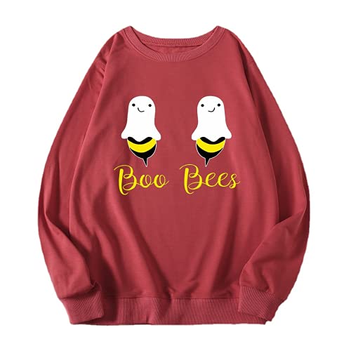 Women Boo Bees Shirt Funny Halloween Boobies Sweatshirt