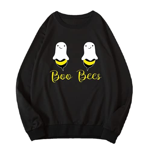 Women Boo Bees Shirt Funny Halloween Boobies Sweatshirt