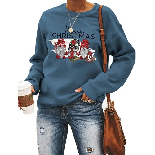 Women Merry Christmas Sweatshirt Cute Gnomies Christmas Shirt