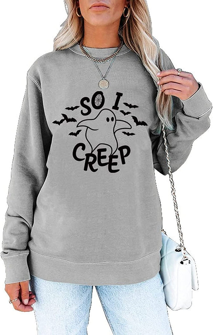 Women So I Creep Shirt Trick or Treat Halloween Sweatshirt