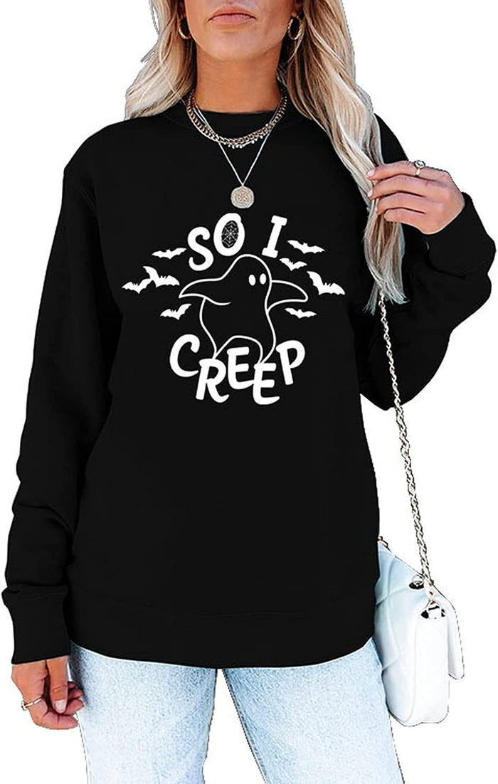 Women So I Creep Shirt Trick or Treat Halloween Sweatshirt