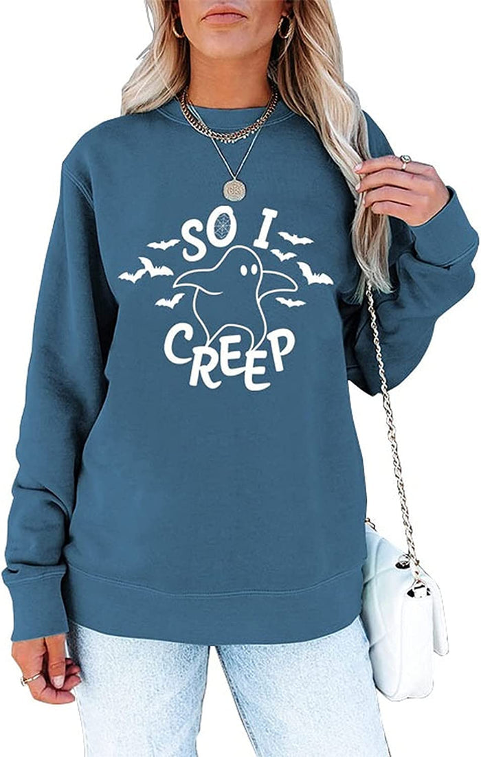Women So I Creep Shirt Trick or Treat Halloween Sweatshirt