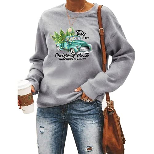 Women This Is My Christmas Movie Watching Blanket Sweatshirt Christmas Clothing
