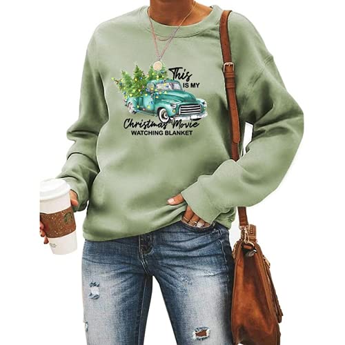Women This Is My Christmas Movie Watching Blanket Sweatshirt Christmas Clothing