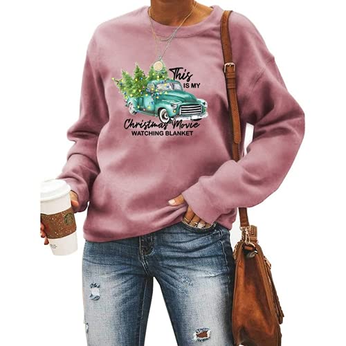 Women This Is My Christmas Movie Watching Blanket Sweatshirt Christmas Clothing