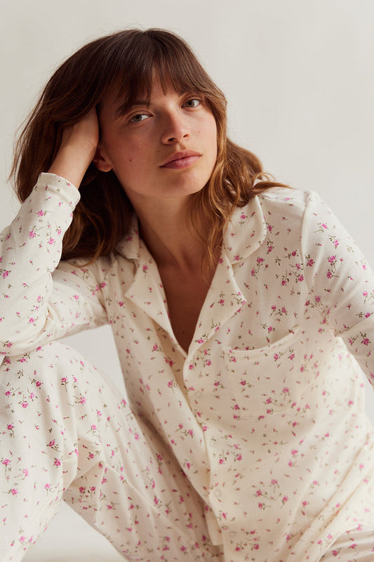 WOMENS CLASSIC PYJAMA SET | VINTAGE ROSE