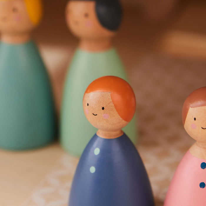 Wooden Doll Family Set