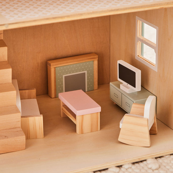 Wooden Doll’s House Living Room Furniture