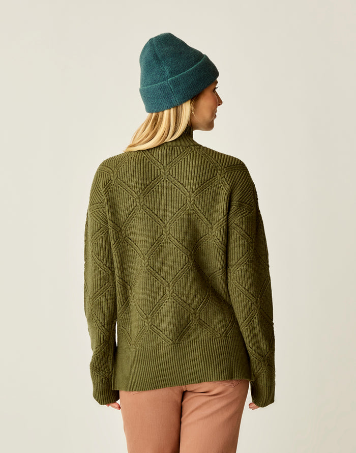 Woodward Allover Sweater: Fir Heather