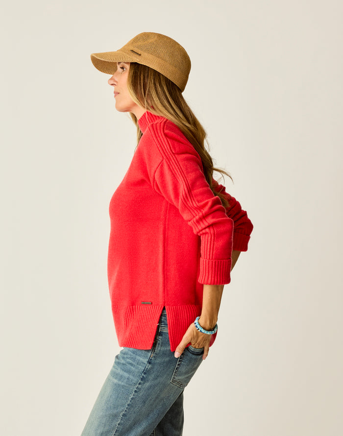 Woodward Sweater: Poinsettia