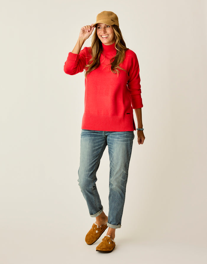 Woodward Sweater: Poinsettia