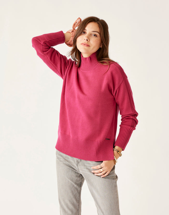 Woodward Sweater: Raspberry - FINAL SALE