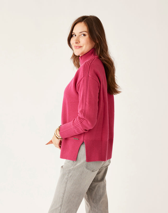 Woodward Sweater: Raspberry - FINAL SALE