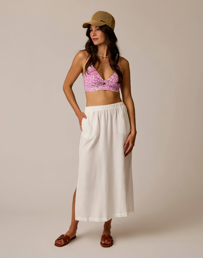 Yara Gauze Skirt: Cloud