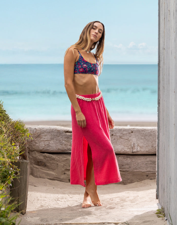 Yara Gauze Skirt: Watermelon