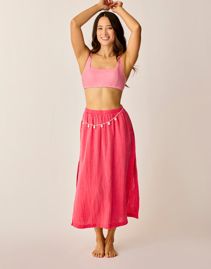 Yara Gauze Skirt: Watermelon
