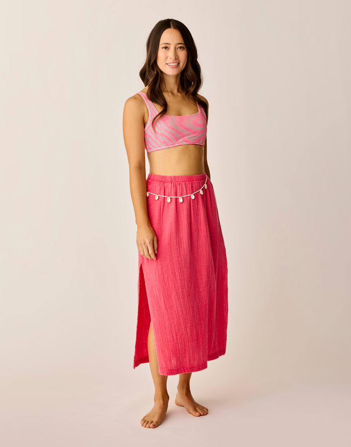 Yara Gauze Skirt: Watermelon
