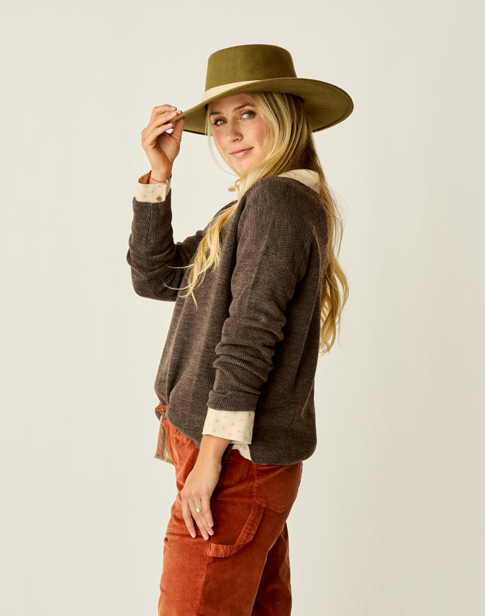 Zella Merino Sweater: Espresso Heather