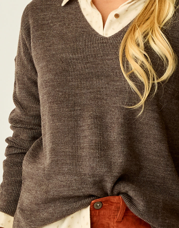 Zella Merino Sweater: Espresso Heather